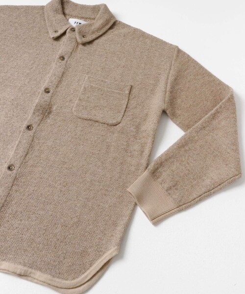 THE GOODLAND MARKET（ザグッドランドマーケット）の「FFM　TWEEDLIKE SHIRTS（カーディガン/ボレロ・レディース・Black/Beige・1/2）」の17枚目の写真