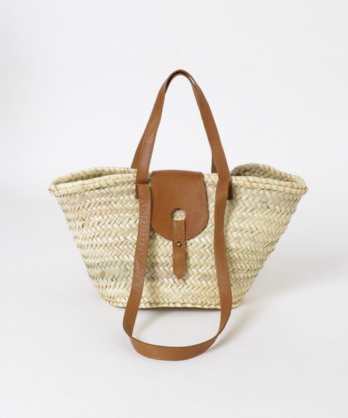 URBAN RESEARCH（アーバンリサーチ）の「『別注』KECH Le ESSENTIELS×UR　RAFFIALEATHER2WAYBAG（かごバッグ・レディース・Black/Brown・-）」の19枚目の写真