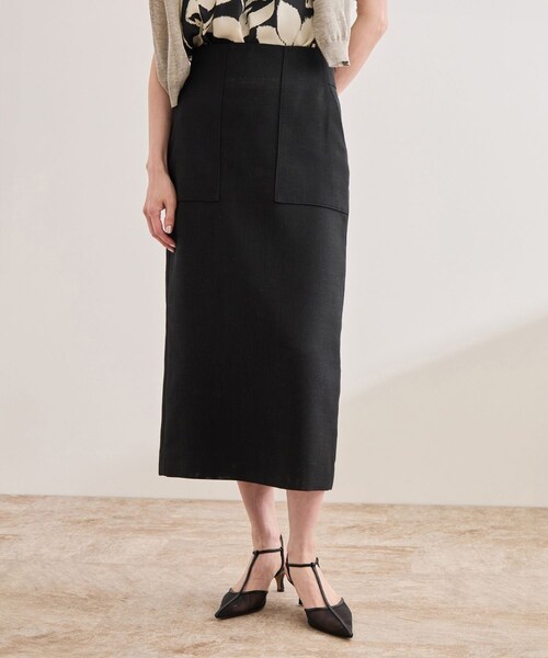ROPE'（ロペ）の「リネンライク ポケット付きタイトスカート/イージーケア（スカート・レディース・ブラック/ブラウン/ベージュ/ワイン・34/36/38/40）」の20枚目の写真