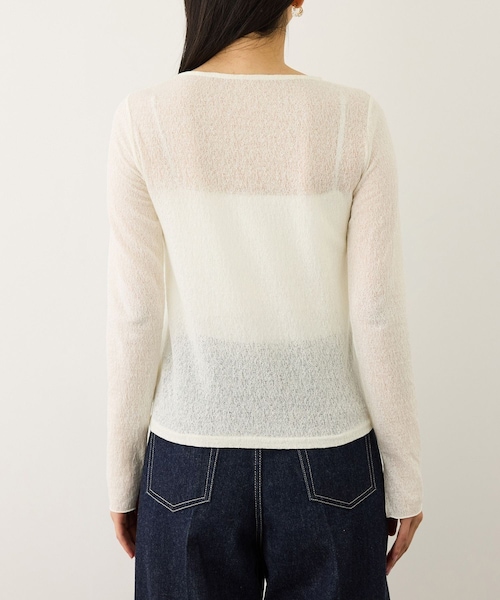 ROPE'（ロペ）の「コットンシアーロングスリーブカットソー/イージーケア（Tシャツ/カットソー・レディース・ブラック/ホワイト/ブラウン・F）」の17枚目の写真