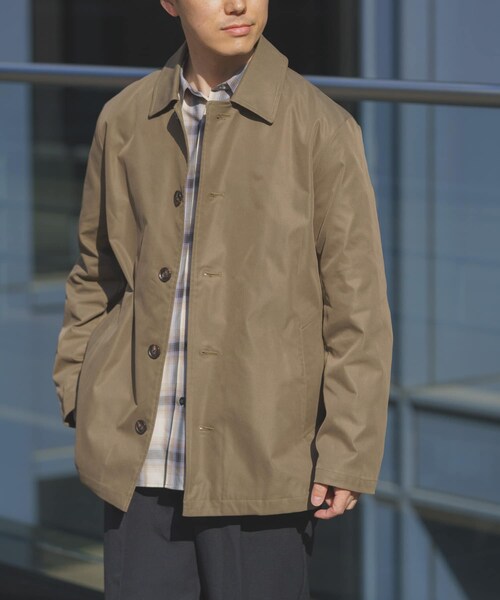 ITEMS URBANRESEARCH(アイテムズ アーバンリサーチ)の「防花粉×UVカット ステンカラーコート(楽着シリーズ)(テーラードジャケット・メンズ・BLK/BEG/KHK・M/L)」の22枚目の写真