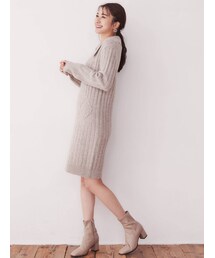 dazzlin | ビッグカラーニットミニワンピース(ワンピース)