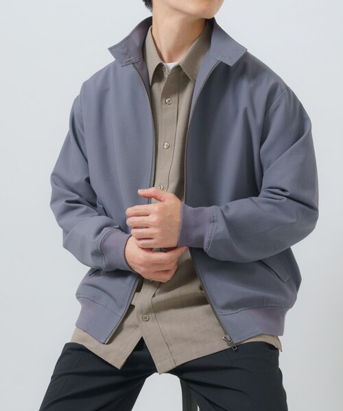 ITEMS URBANRESEARCH（アイテムズ アーバンリサーチ）の「TRストレッチ ハリントンジャケット（ブルゾン・メンズ・BLK/GRY/BEG・M/L）」の2枚目の写真