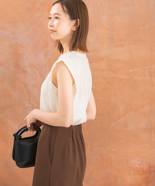 URBAN RESEARCH ROSSO（アーバンリサーチロッソ）の「ラメチュールタンクトップ（タンクトップ・レディース・OFF WHITE/BROWN・FREE）」の5枚目の写真