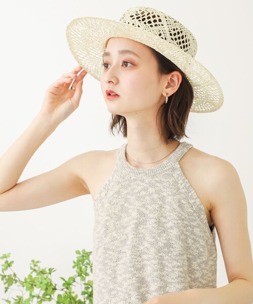 SENSE OF PLACE by URBAN RESEARCH(センスオブプレイスバイアーバンリサーチ)の「スカシアミハット(キャップ・レディース・BROWN/IVORY/BLACK・One)」の6枚目の写真