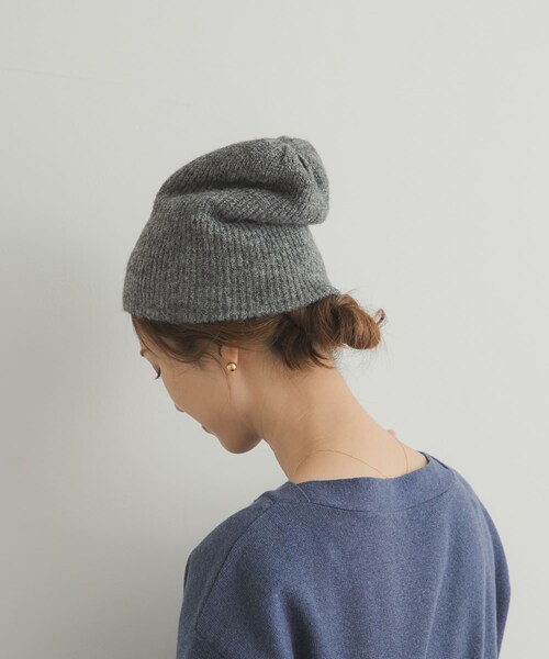 URBAN RESEARCH DOORS（アーバンリサーチドアーズ）の「リブ編みビーニー（ニットキャップ/ビーニー・レディース・BEIGE/CHARCOAL/BLACK・one）」の13枚目の写真
