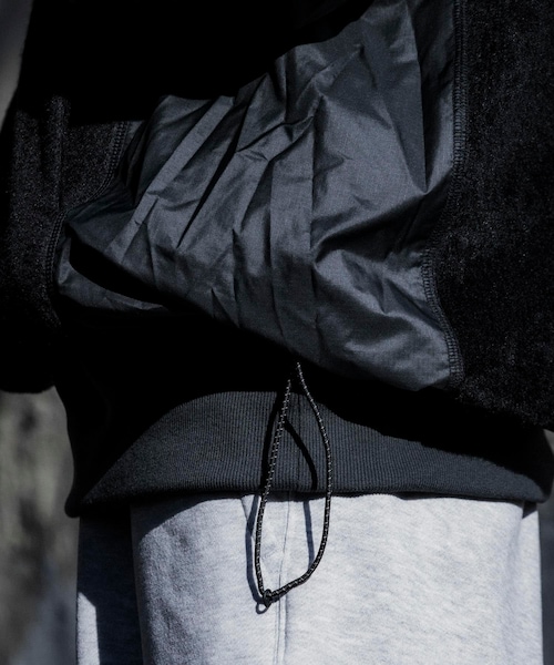 URBAN RESEARCH(アーバンリサーチ)の「『別注』BROOXON×URBS U.P.S. AIRLITE WARM SWEAT SHIRTS(スウェット・メンズ・BLACK・M/L/XL)」の6枚目の写真