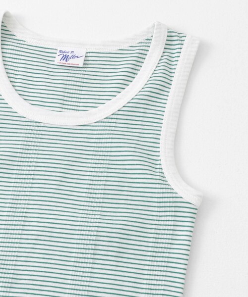KBF（ケイビーエフ）の「Miller　Panel ribbed tank top（タンクトップ・レディース・WHT×GN/WHT×NR/BLU×W2/BRN×NV・FREE）」の13枚目の写真