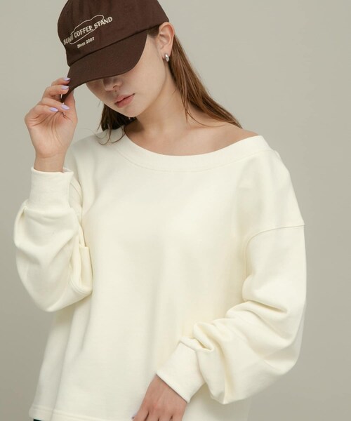 URBAN RESEARCH Sonny Label（アーバンリサーチサニーレーベル）の「ワイドクルーネックスウェット（スウェット・レディース・オフ/グレー/ピンク/イエロー・FREE）」の5枚目の写真