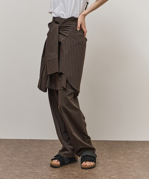 ADAM ET ROPE'(アダムエロペ)の「マルチWAYレイヤードシャツパンツ/接触冷感(スラックス・レディース・グレー/ダークブラウン・34/36/38)」の21枚目の写真