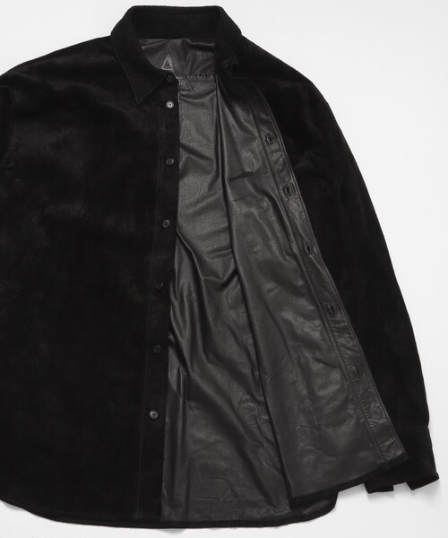 URBAN RESEARCH(アーバンリサーチ)の「『別注』A LEATHER×URBS REGULAR COLLAR SHIRT(シャツ/ブラウス・メンズ・NIGHT BLK・M/L)」の7枚目の写真