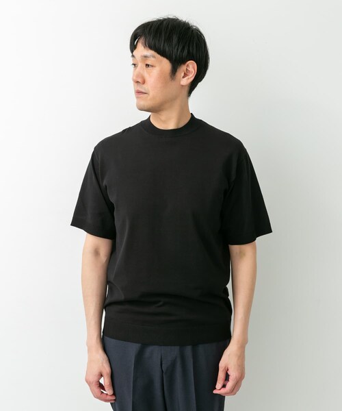 URBAN RESEARCH DOORS（アーバンリサーチドアーズ）の「LIFE STYLE TAILOR　ハイゲージクルーネック半袖ニット（シャツ/ブラウス・メンズ・IVORY/BLACK/NAVY BLUE/GRAY BROWN・M/L）」の20枚目の写真