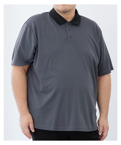 nissen（ニッセン）の「メッシュ半袖ポロシャツ【大きいサイズ】　吸汗速乾　UVカット（ポロシャツ・メンズ・チャコール系/黒/ダークグリーン/ネイビー・3L/4L/5L/6L/8L/10L）」の10枚目の写真