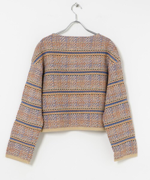 THE GOODLAND MARKET（ザグッドランドマーケット）の「米富繊維　MADRAS EYELET TWEED PULLOVER（ニット/セーター・レディース・24ORANGE/62BLUE・FREE）」の11枚目の写真
