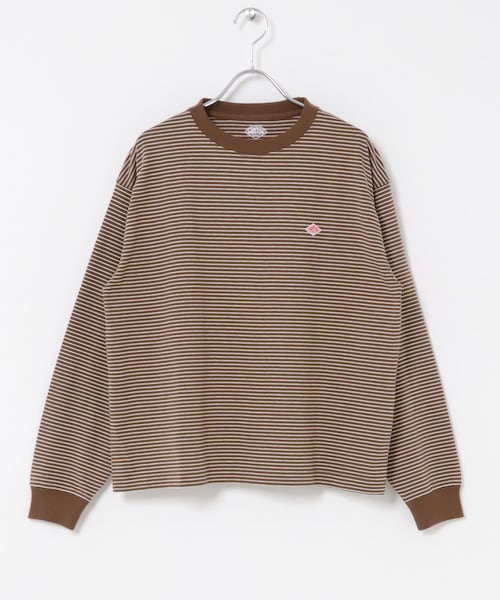 URBAN RESEARCH DOORS（アーバンリサーチドアーズ）の「DANTON　LONGSLEEVETSHIRTS（Tシャツ/カットソー・レディース・BLK×WHT/BR×ECRU・S）」の2枚目の写真