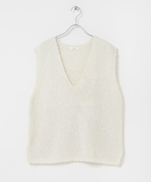 ITEMS URBANRESEARCH(アイテムズ アーバンリサーチ)の「リボンヤーンベスト(ニット/セーター・レディース・OFF/BLK/CHA・Free)」の9枚目の写真