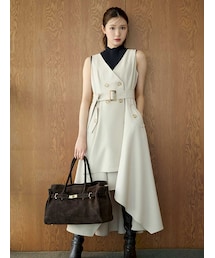 MERCURYDUO | 【セットアップ着用可】トレンチライクジャンスカ(ジャンパースカート)