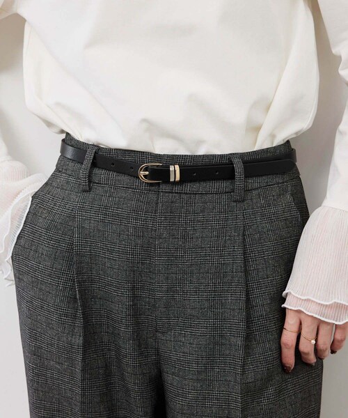 ROPE' PICNIC(ロペピクニック)の「14mmメッキコンビベルト(ベルト・レディース・ブラック/ブラウン系・F)」の4枚目の写真