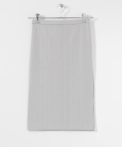 URBAN RESEARCH ROSSO（アーバンリサーチロッソ）の「d'un a dix　ストライプタイト∴（スカート・レディース・12 NVY/02 WHT・36/38）」の2枚目の写真