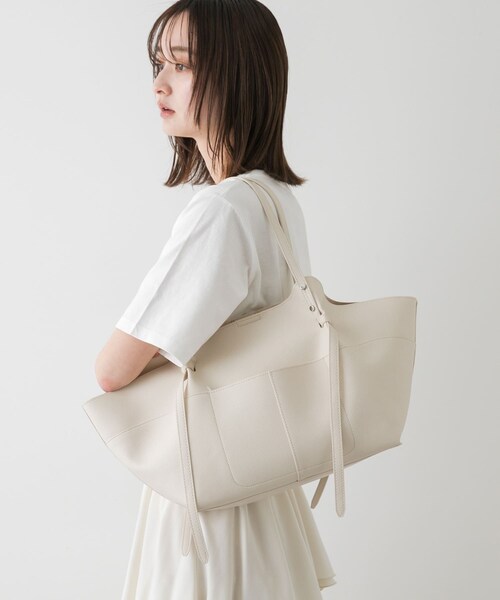 SENSE OF PLACE by URBAN RESEARCH（センスオブプレイスバイアーバンリサーチ）の「アウトポケットトートバッグ（トートバッグ・レディース・BEIGE/BLACK/IVORY・one）」の10枚目の写真