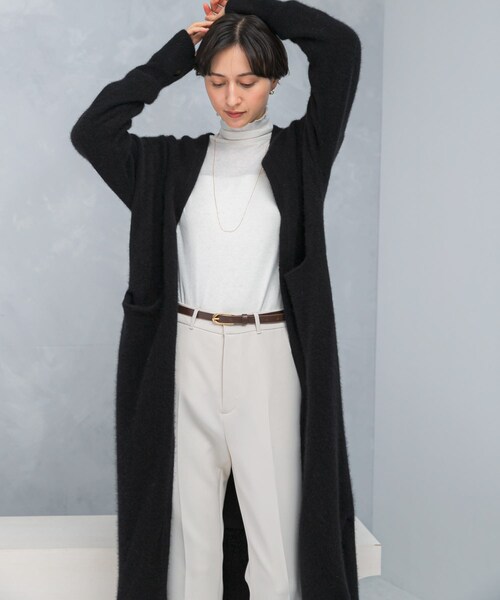 URBAN RESEARCH ROSSO（アーバンリサーチロッソ）の「ファーニットロングガウン（カーディガン/ボレロ・レディース・IVORY/BEIGE/BLACK・Free）」の13枚目の写真