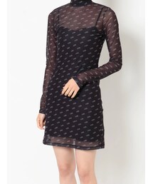 GYDA | GYDA patternシースルーワンピース(ワンピース)