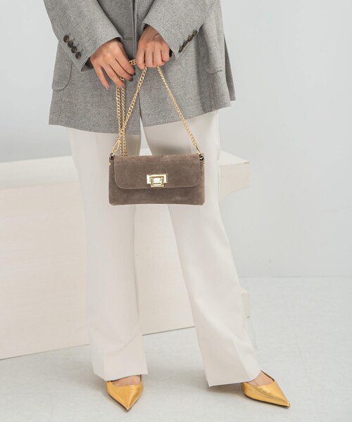 URBAN RESEARCH ROSSO（アーバンリサーチロッソ）の「AULENTTI　スエードチェーンBAG（ショルダーバッグ・レディース・TAUPE/MARRON・Free）」の12枚目の写真