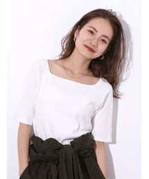 Ungrid | スクエアネックハーフスリーブTee(Tシャツ/カットソー)
