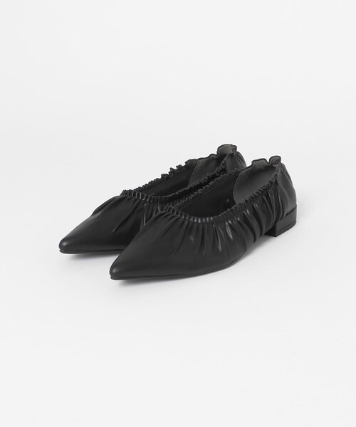 SENSE OF PLACE by URBAN RESEARCH（センスオブプレイスバイアーバンリサーチ）の「ギャザーフラットシューズ（バレエシューズ・レディース・BLACK/IVORY/SILVER・S/M/L）」の19枚目の写真