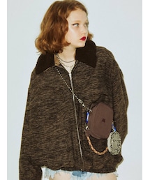 jouetie | ボアカラールーズブルゾン(ブルゾン)