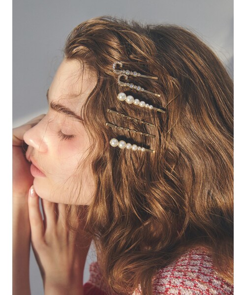 CALNAMUR（カルナムール）の「ASSORT HAIR PIN SET/アソートヘアピンセット（ヘアピン・レディース・ゴールド・F）」の3枚目の写真