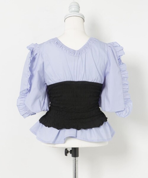 THE GOODLAND MARKET（ザグッドランドマーケット）の「old honey　68℃ bustier shirt（シャツ/ブラウス・レディース・L.blue/white・FREE）」の14枚目の写真