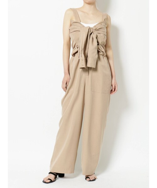 LAGUNAMOON（ラグナムーン）の「オフショルダーオールインワン（つなぎ/オールインワン・レディース・ブラウン/パープル/ベージュ・M/S）」の3枚目の写真