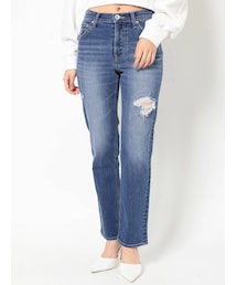 GYDA | M/Wダメージストレートデニムパンツ(デニムパンツ)