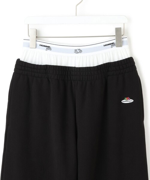 ADAM ET ROPE'(アダムエロペ)の「【HOMME girls×FRUIT OF THE LOOM】Boxer Sweatpants(その他パンツ・レディース・ブラック・S)」の4枚目の写真
