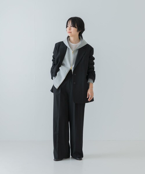 URBAN RESEARCH（アーバンリサーチ）の「スーパー100ウールジャケット（テーラードジャケット・レディース・GRAY/BLACK・FREE）」の11枚目の写真