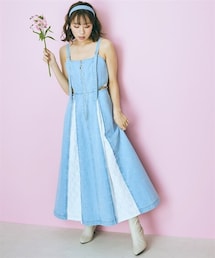 nissen | 大きいサイズ デニムジャンパースカート marun(ワンピース)