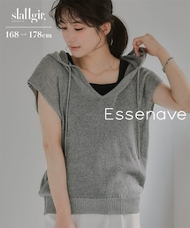 slattgir | 高身長 ドライタッチニットフードプルオーバー(トールサイズ)Essenave(ニット/セーター)