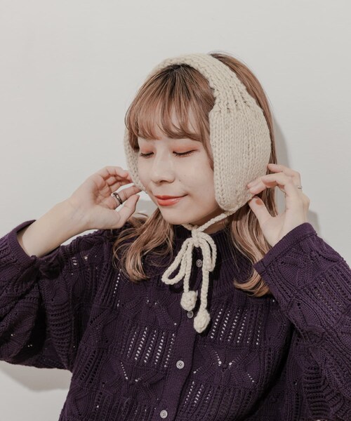 SMELLY（スメリー）の「ニットイヤーマフ（イヤーマフ・レディース・GRY/IVO/MOC・-）」の7枚目の写真
