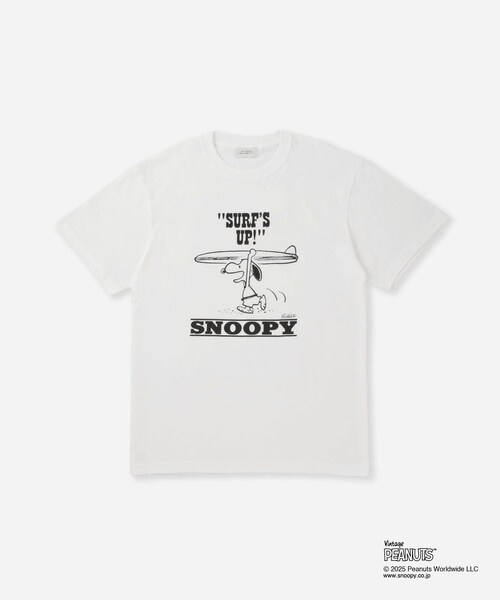 Saturdays NYC(サタデーズ ニューヨークシティ )の「SNYC x SNOOPY SURF T(Tシャツ/カットソー・レディース・ブラック/ホワイト・L/M/S/XL)」の1枚目の写真