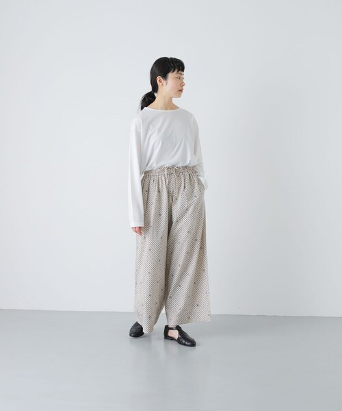 かぐれ（カグレ）の「maison de soil　BLOCK PRINT EASY PANTS（その他パンツ・レディース・LT BEIGE・2）」の9枚目の写真