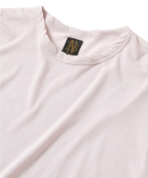 bonjour records(ボンジュールレコーズ)の「BATONER/バトナー CHIFFON T-SHIRT (COMPACT)(Tシャツ/カットソー・レディース・ホワイト/ピンク系・1)」の5枚目の写真