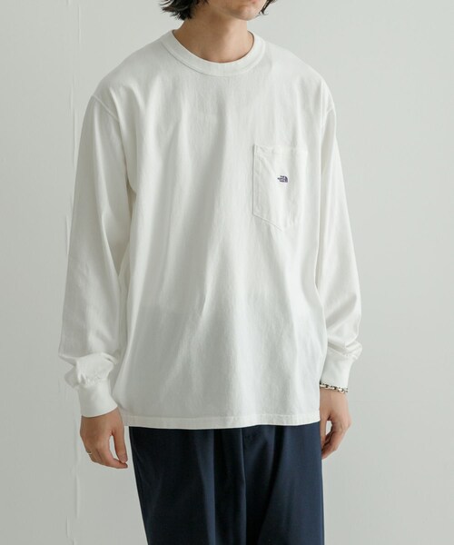 URBAN RESEARCH（アーバンリサーチ）の「THE NORTH FACE PURPLELABEL　7oz L/S Pocket T-shirts（Tシャツ/カットソー・メンズ・Off White/A Gray/Black・M/L）」の5枚目の写真