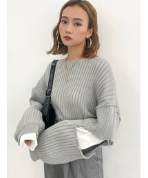 EMODA | スイッチングアームスリットニット(ニット/セーター)