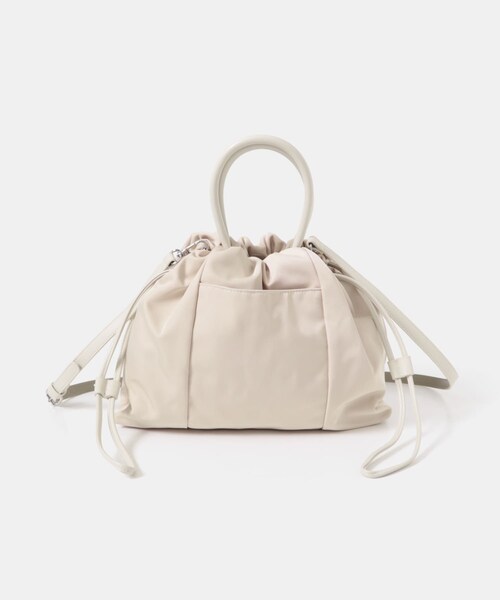 RODE SKO（ロデスコ）の「ショルダー付撥水ミニキンチャクバッグ（ショルダーバッグ・レディース・BLACK/GRAY/IVORY・one）」の17枚目の写真