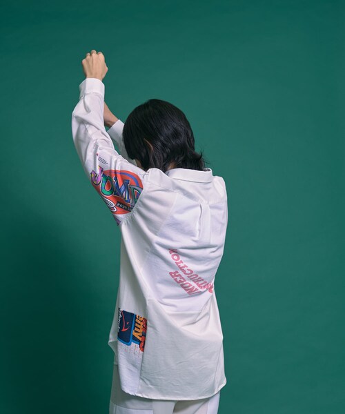THE GOODLAND MARKET(ザグッドランドマーケット)の「SREU Patch Work Shirt(シャツ/ブラウス・レディース・WHITE2/WHITE1/BLACK1/BLACK2・L/M)」の12枚目の写真