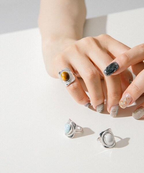 URBAN RESEARCH（アーバンリサーチ）の「MARIHA　Wish Stones リング S（リング・レディース・タイガーアイ/ハウライト・3/5）」の3枚目の写真