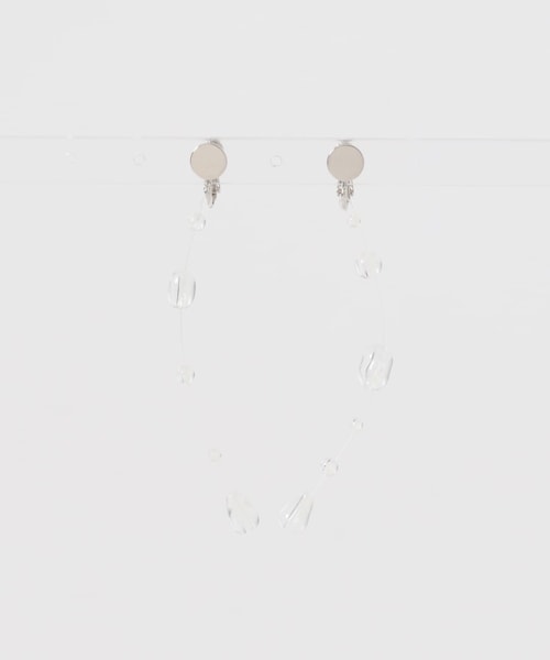 KBF（ケイビーエフ）の「シズクイヤリング（イヤリング・レディース・CLEAR/KHAKI・One）」の4枚目の写真