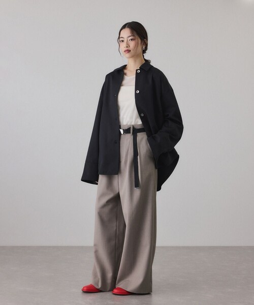 ADAM ET ROPE'(アダムエロペ)の「ガチャベルト付2タックスラックス(スラックス・レディース・ブラック/グレー系/ブラウン・36/38)」の9枚目の写真