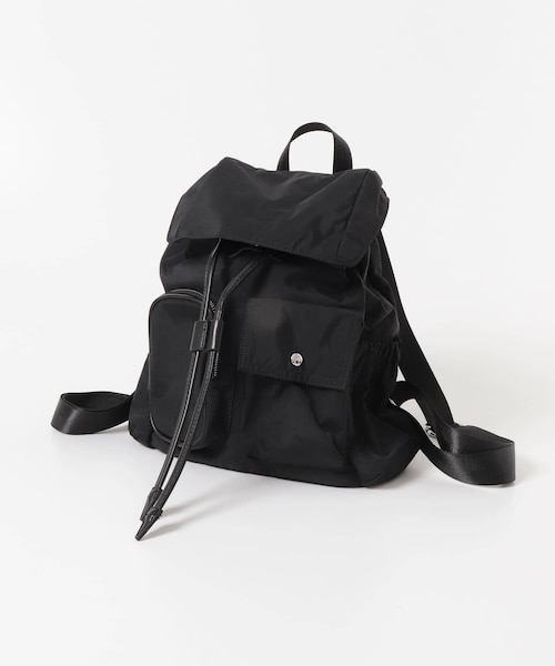 SENSE OF PLACE by URBAN RESEARCH（センスオブプレイスバイアーバンリサーチ）の「撥水マルチポケットナイロンリュック（バックパック/リュック・レディース・BLACK/BROWN・one）」の8枚目の写真